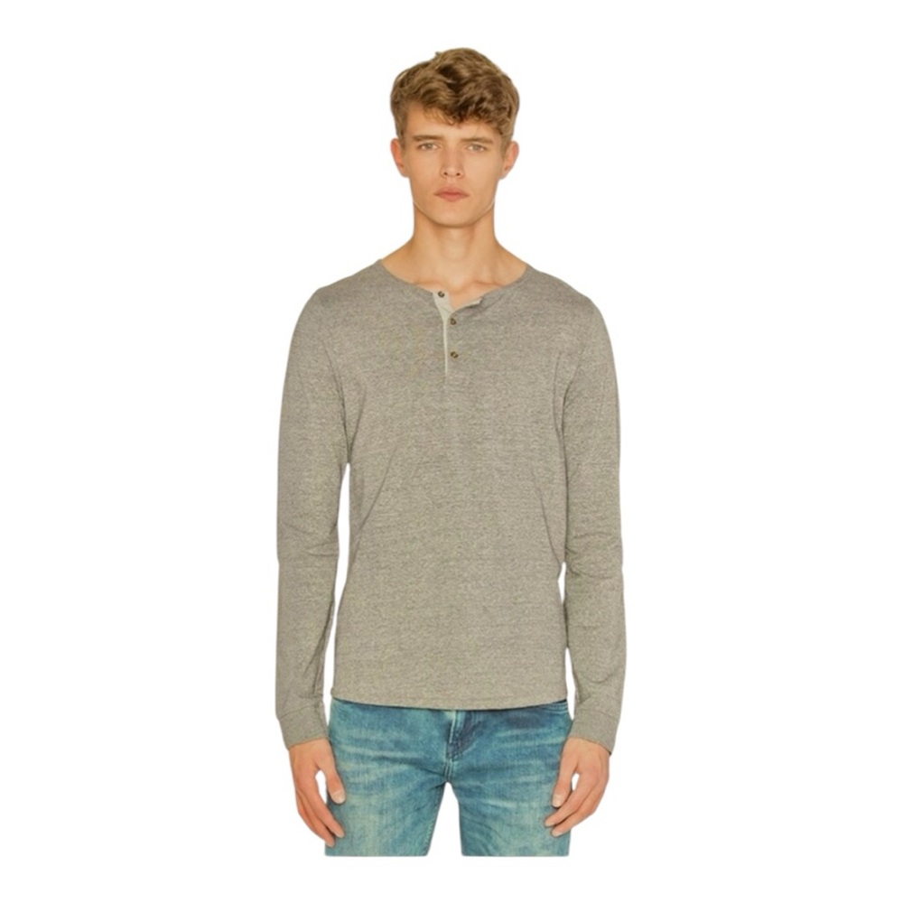 Merona Henley Sweater Gray Color Size Small
